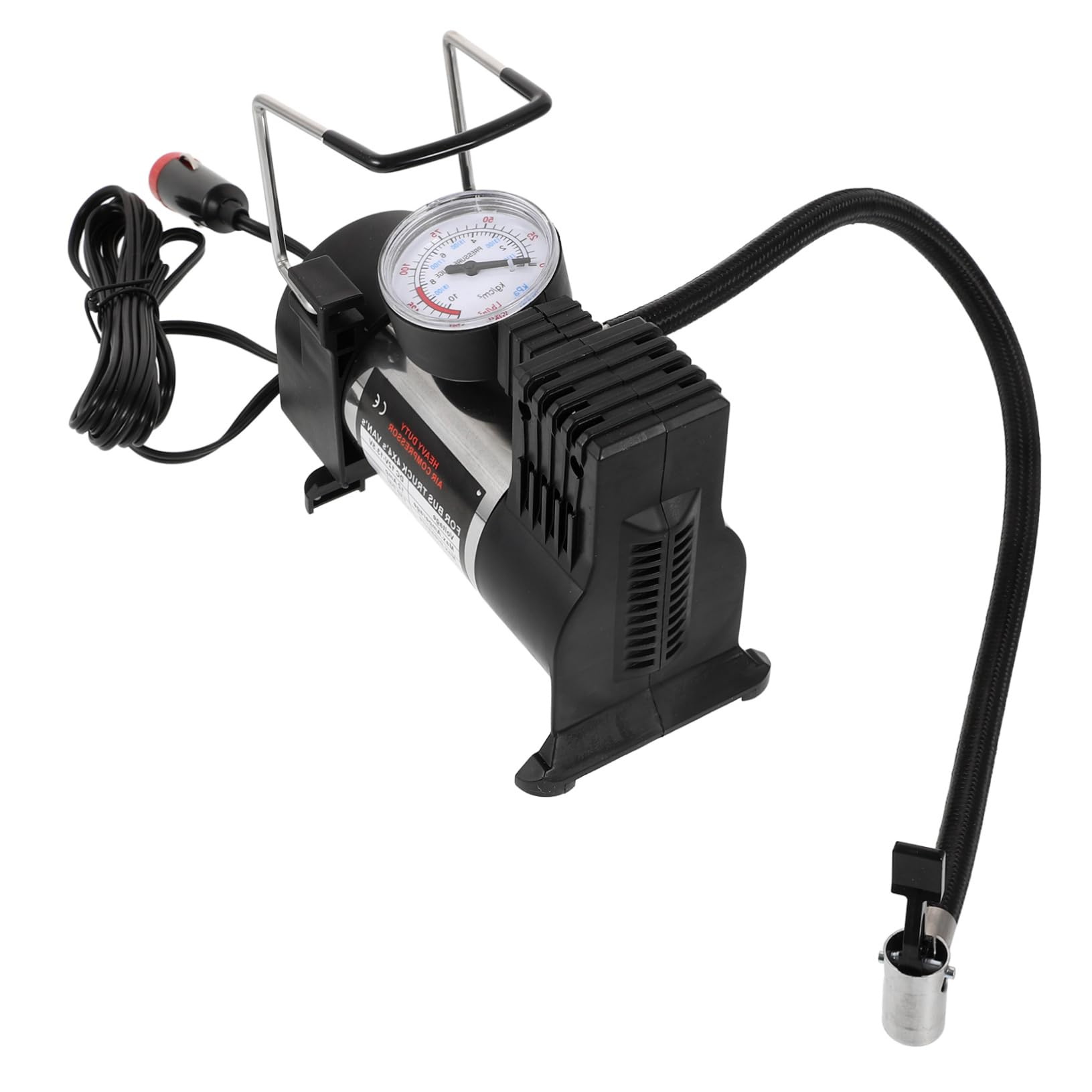 ULTECHNOVO Inflador Ruedas Coche 12v Inflador de Neumáticos Compresor de Aire Portátil, Arranque un Solo Toque y Salida de Alta Presión para Coche y Moto