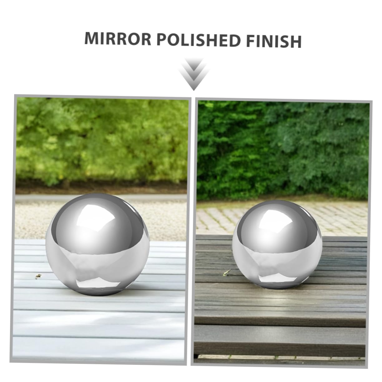 Toddmomy Sfere in Acciaio Inossidabile 304 per Giardino, Sfere Decorative Cava Argento per Laghetti, Pergole e Ambienti Esterni