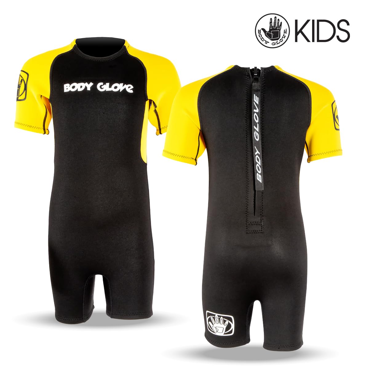 Body Glove Child Pro 3 2.2mm Back Zip Spring Performance Wetsuit, Black, Size C2