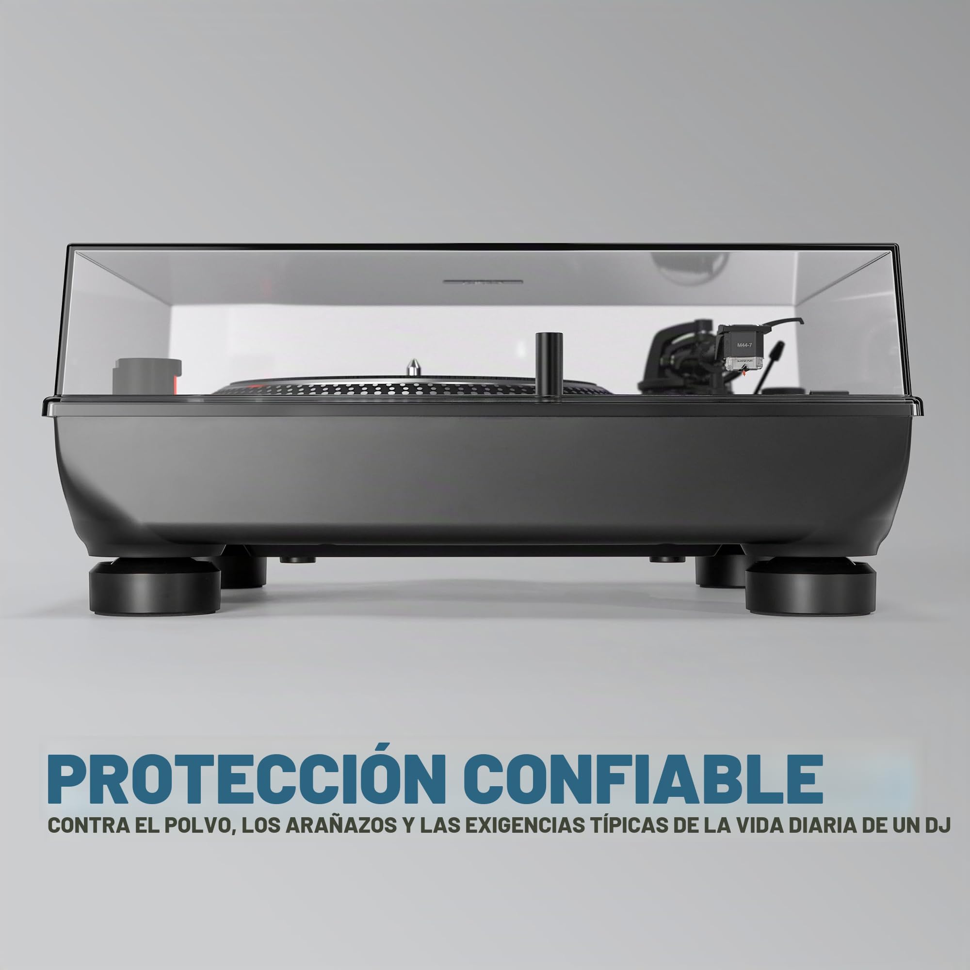 Reloop Abdeckhaube RP-7 - Cubierta protectora con ajuste preciso, Fabricada en plástico resistente y dimensionalmente estable, Protege el tocadiscos de manera fiable contra el polvo, los arañazos y el