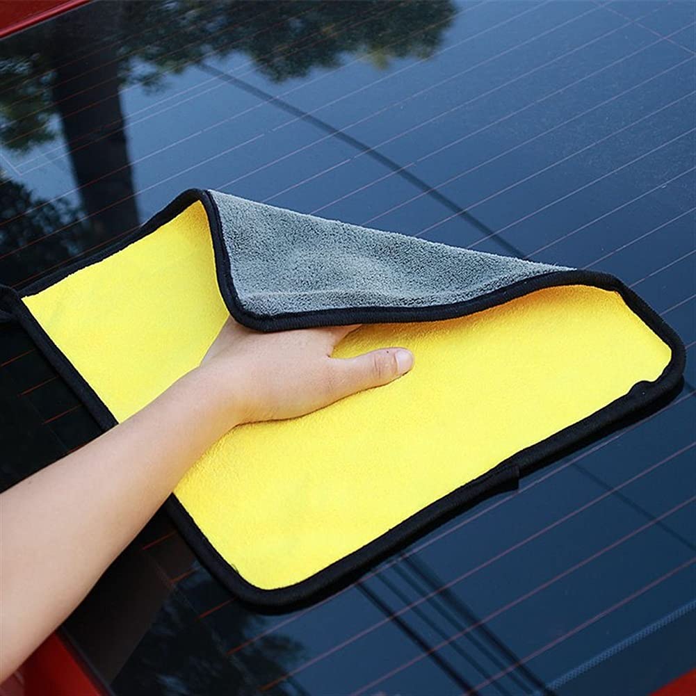 Panno per la pulizia in microfibra Microfibra Auto Car Cleaning Asciugatura Panni Asciugamani per autolavaggio Straccio Detailing Asciugamano per auto Super assorbente Assorbe Cera Lucidatura (Color