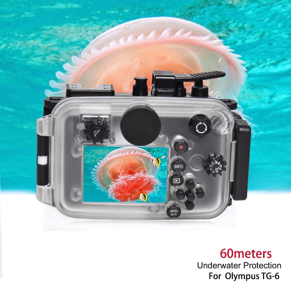 Olympus TG-6 防水ケースセット Amazon | オリンパスTG-6用防水ハウジングケース、深さ60