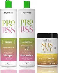 MyPhios Professional - Kit Progressiva ProLiss 1L + SOS 1L - Kit de Cuidados com os Cabelos - 2 Litros