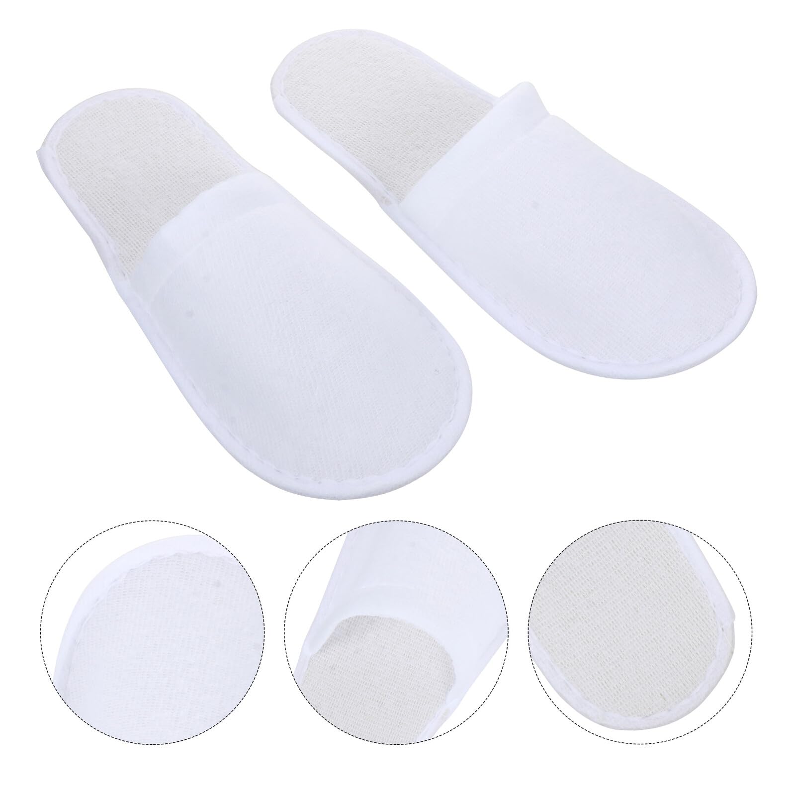 TOPBATHY Ciabatte Monouso Antiscivolo in Pile Corallo Bianco Leggere e Portatili per Casa Salone di Bellezza Hotel e Viaggi Confezione da 24 Paia