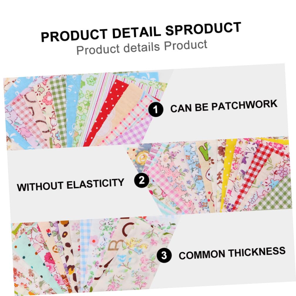 STOBOK 150pezzi Cotone Per Patchwork Materiale Per Cucito Creativo Morbido e Comodo Per Decorazioni e Artigianato