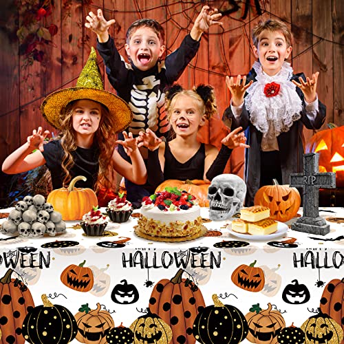 Jectivs JT22014 3 Pieces Happy Halloween Jack-O-Lantern Pumpkin Party Tablecloth Decorations thumb #4