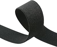 Vista 2 de Strapcrafts 72300 - Elástico de sarga de doble cara de color negro de 1 pulgada por 5 yardas