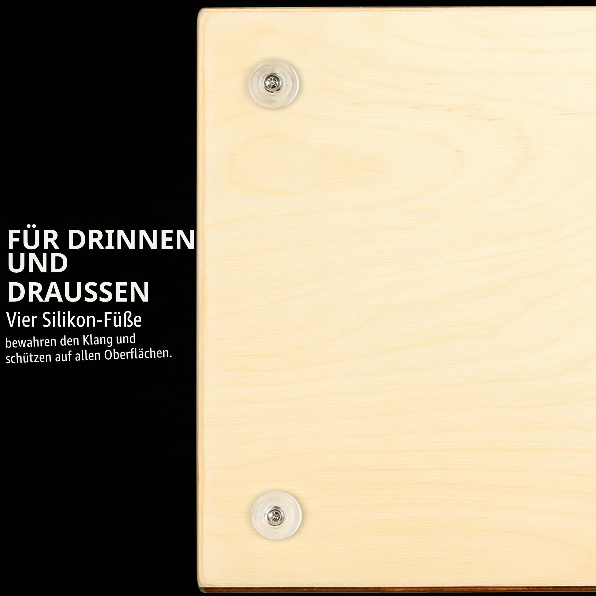 Meinl Percussion Snarecraft Cajon, Natur (SC100AB) | mit 2 Snare-Teppichen, Birke