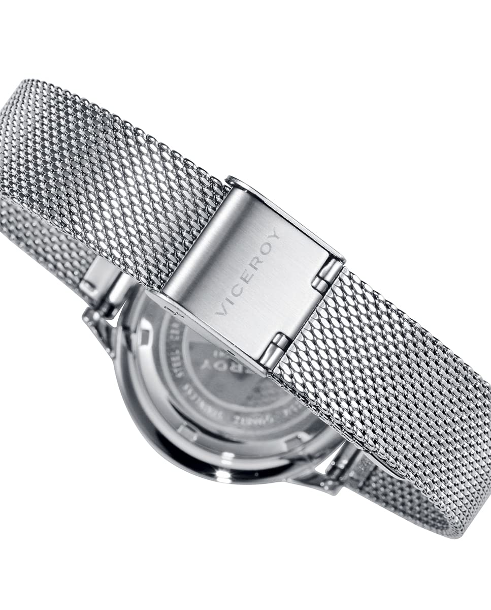 Viceroy Orologio da Donna Analogico con Ghiera in Ceramica - 32 mm - Movimento al Quarzo - Quadrante Bianco - Impermeabile 5 ATM - Maglia Milanese - Collezione Cerámica – 471182-07