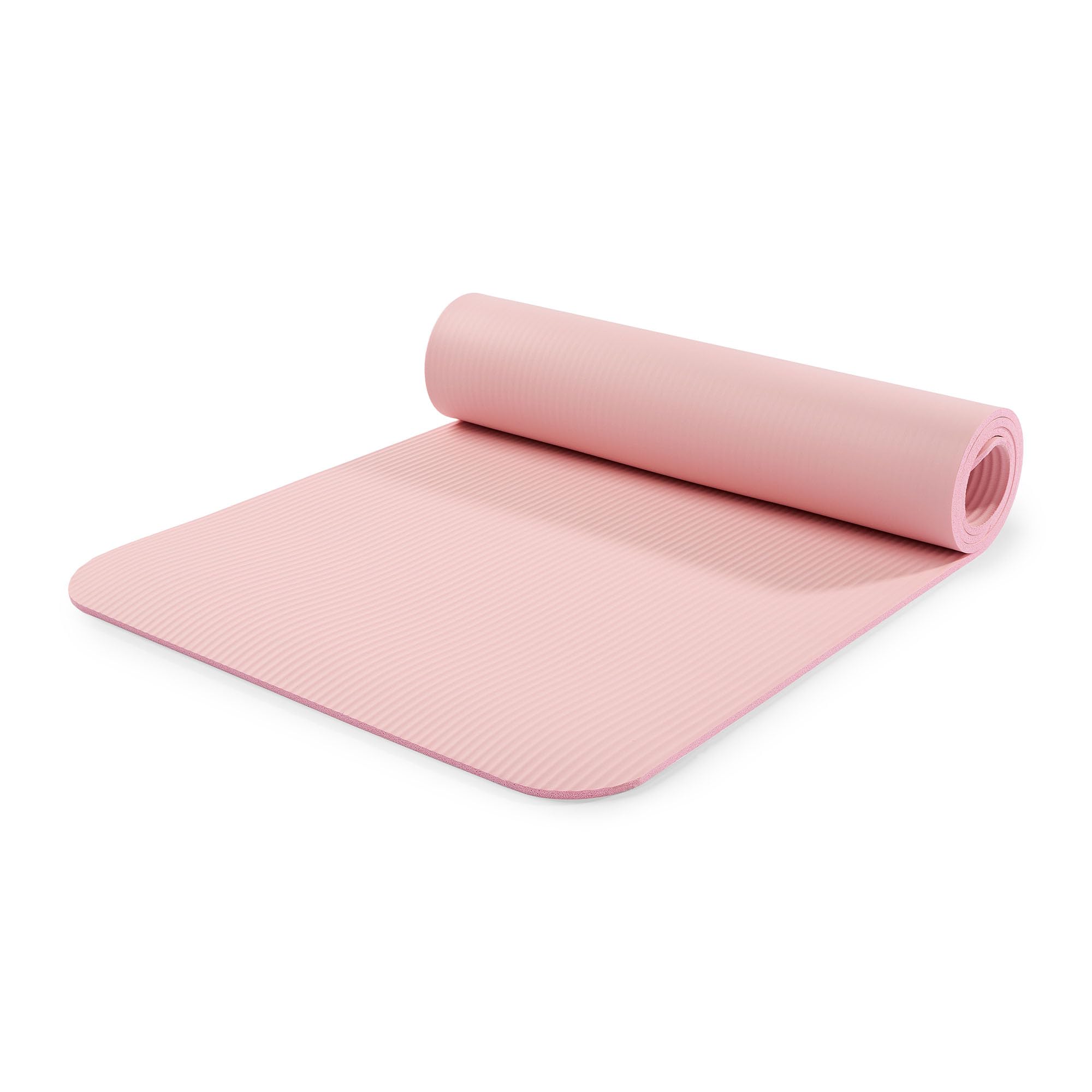 HyperMotion Mata do Ćwiczeń Fitness i Jogi NBR 183x61x0,8 cm Różowa, Antypoślizgowa, 8 mm, z Paskiem do Ćwiczeń i Przenoszenia, do Jogi, Pilatesu i Stretchingu