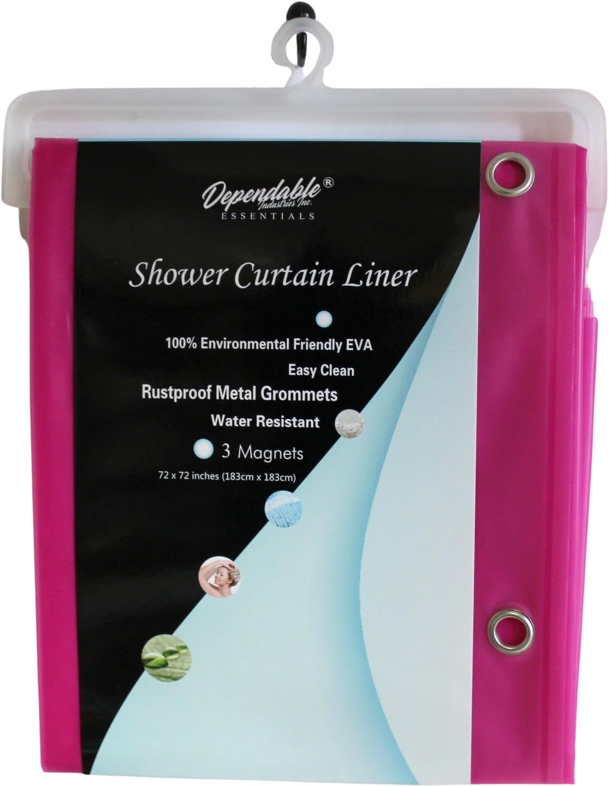 Home Expressions 3 Gauge Shower Curtain Liner 70 x 72