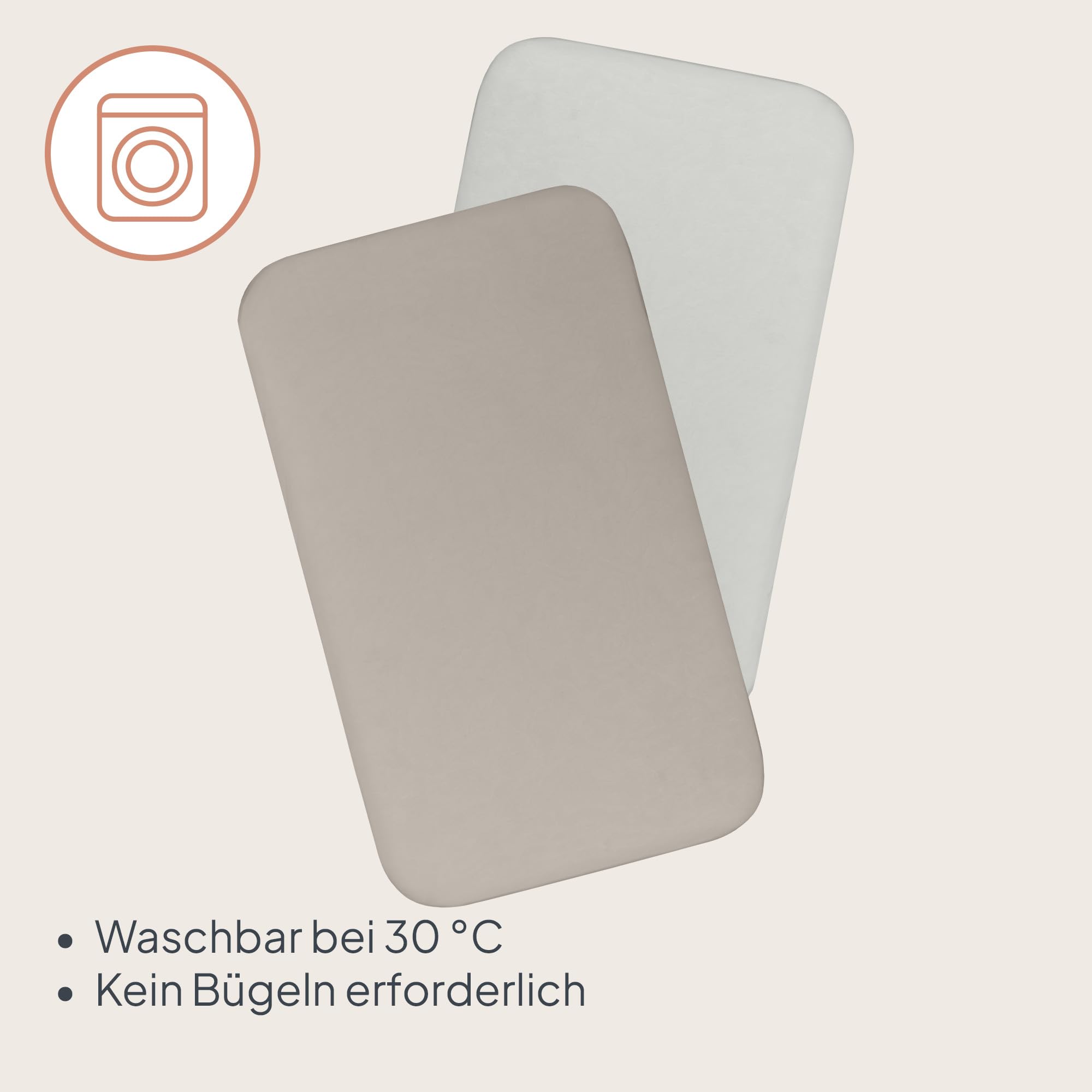 Lionelo Bambus-Spannbettlaken 80x42 cm, 2er-Set. Für Babys, für Beistellbetten und Babybetten, Natürliches Material, Atmungsaktiv, Hautfreundlich, Bamboo Sheet