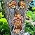 Mood Lab Tree Face Decor - Outdoor Bird Feeder - Old Man Face Decoration with Flowers - Tree Garden Hugger - Yard Art Statues