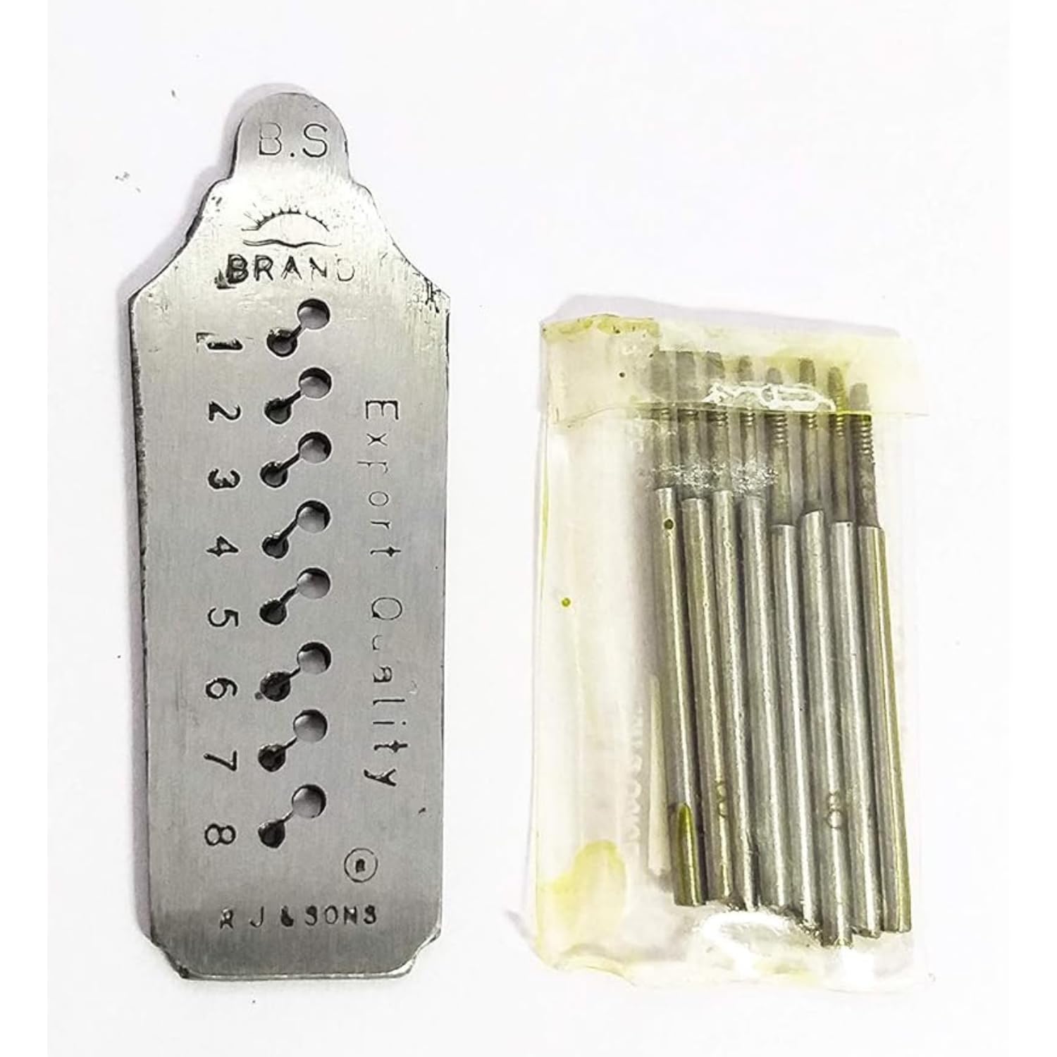 TOOLBUX Steel Polished Micro Tap and Die Set for Jewellery Making 1.0–1.8mm (8 Sizes) Thread Maker Screw Plate Tool for Gold Silver Brass Copper Pipes & Tiny Screws 4