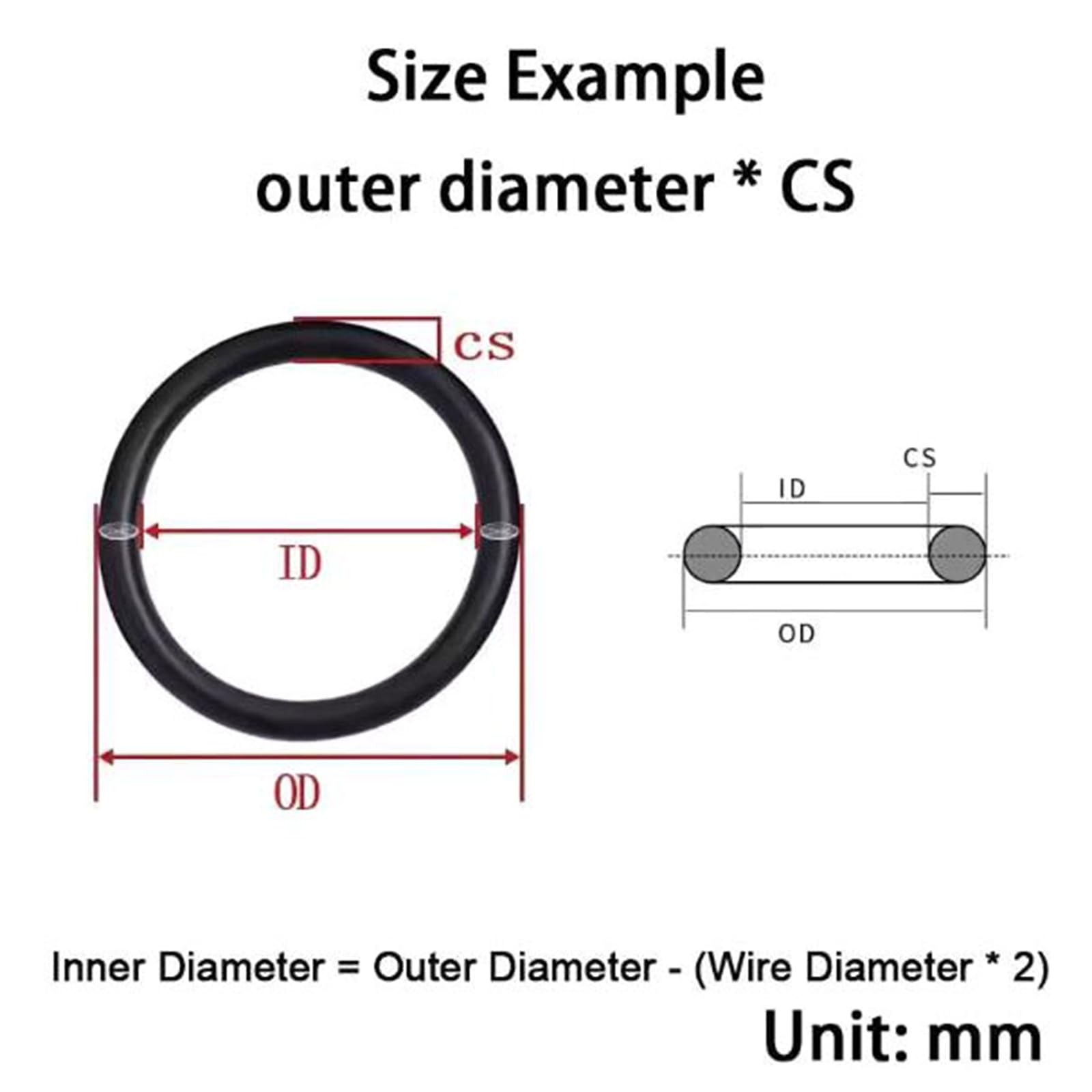 Produktbild von Nitril-O-Ring 300x282,8x8,6mm – NBR Dichtring Für Schlauch, Armatur & Auto, Hitzebeständig Bis 120°C
