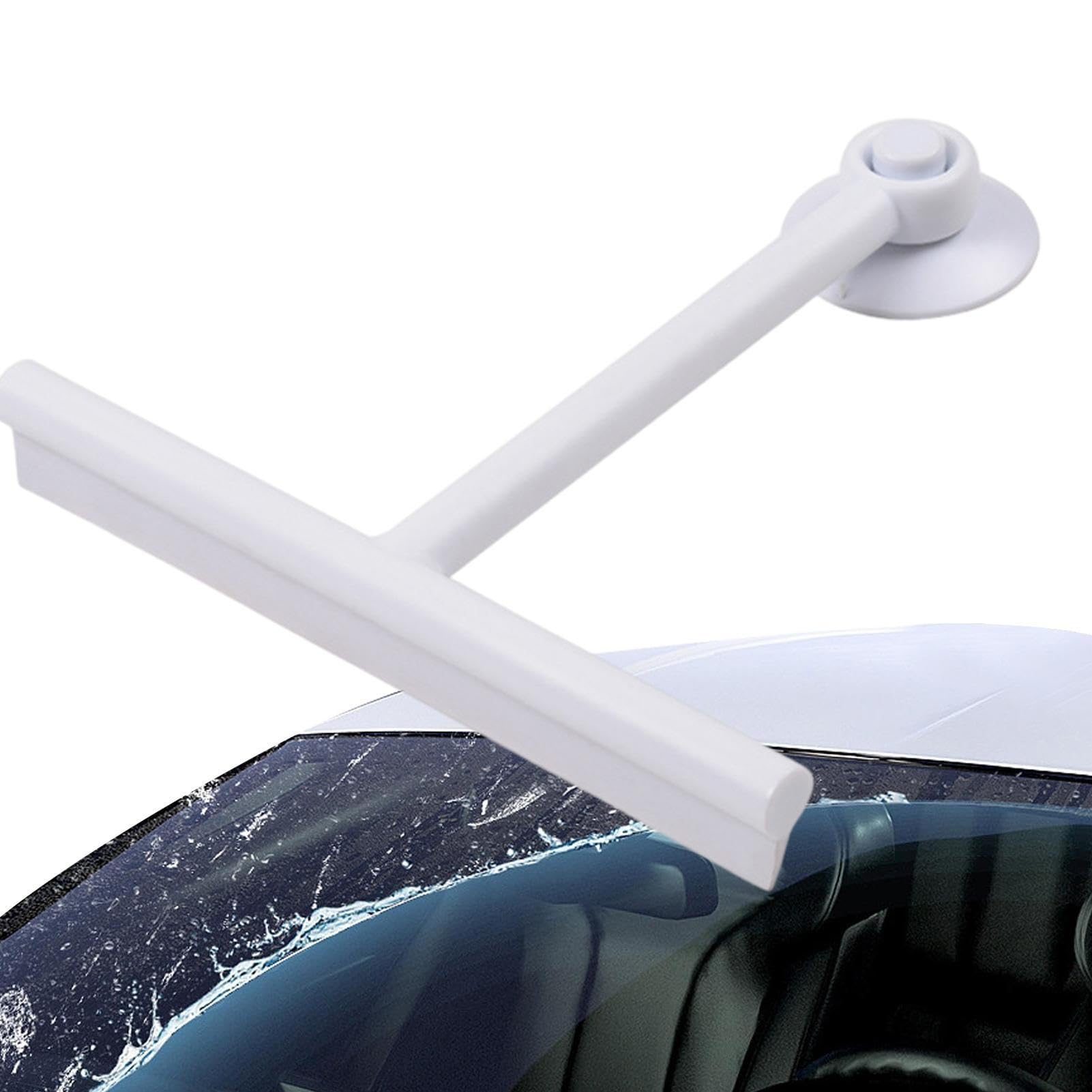 Troonz White Glass Wiper For Windows - Shower Squeegee For Tile Shower Walls With Soft Tpe Tip, Window Squeegee Professional,Shower Door Cleaner, Window Squeegee Professional Suction Cup Design