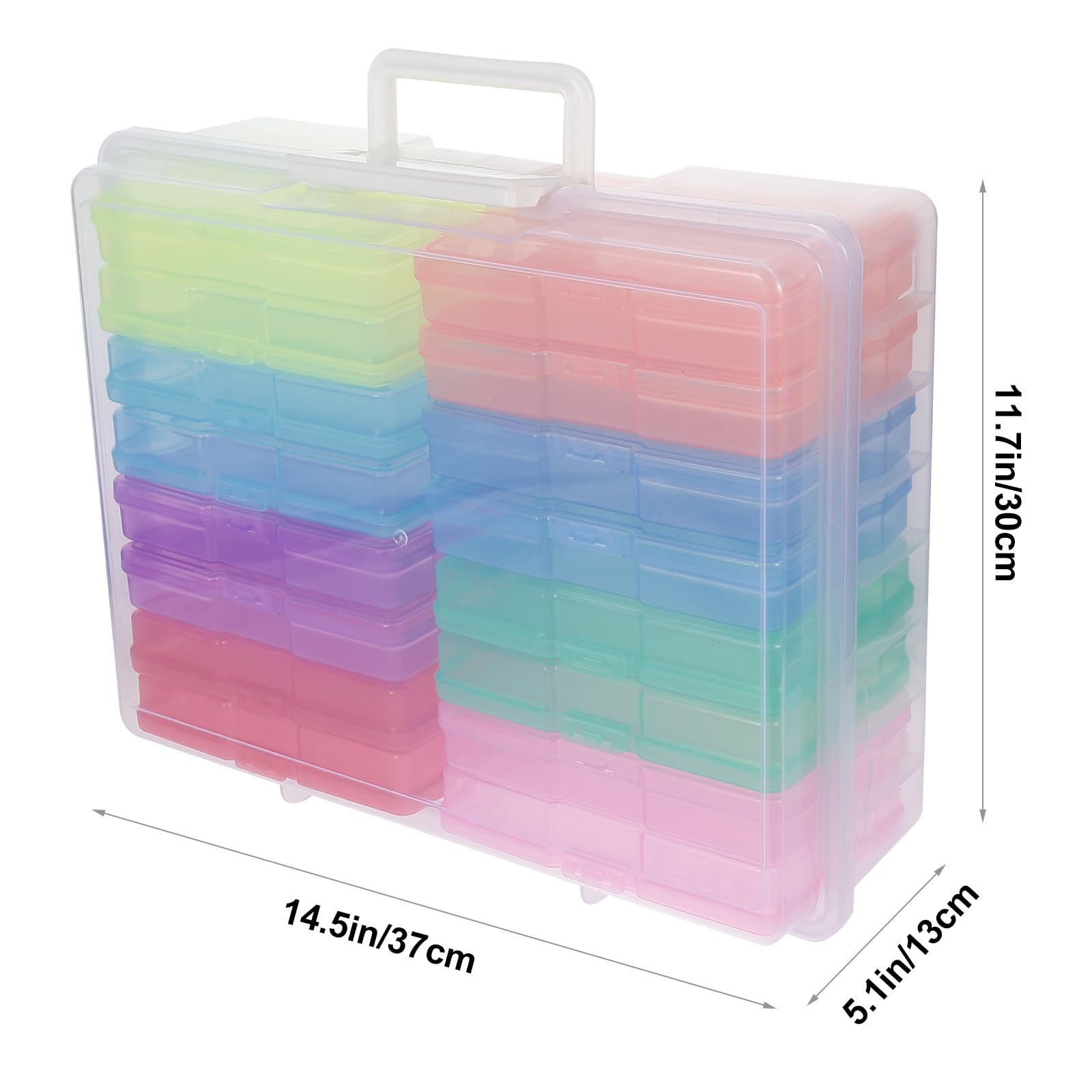Caja Organizadora de Fotos de Plástico Pp de 4x6 Pulgadas para Almacenar y Organizar 2000 Fotos en Navidad o Manualidades