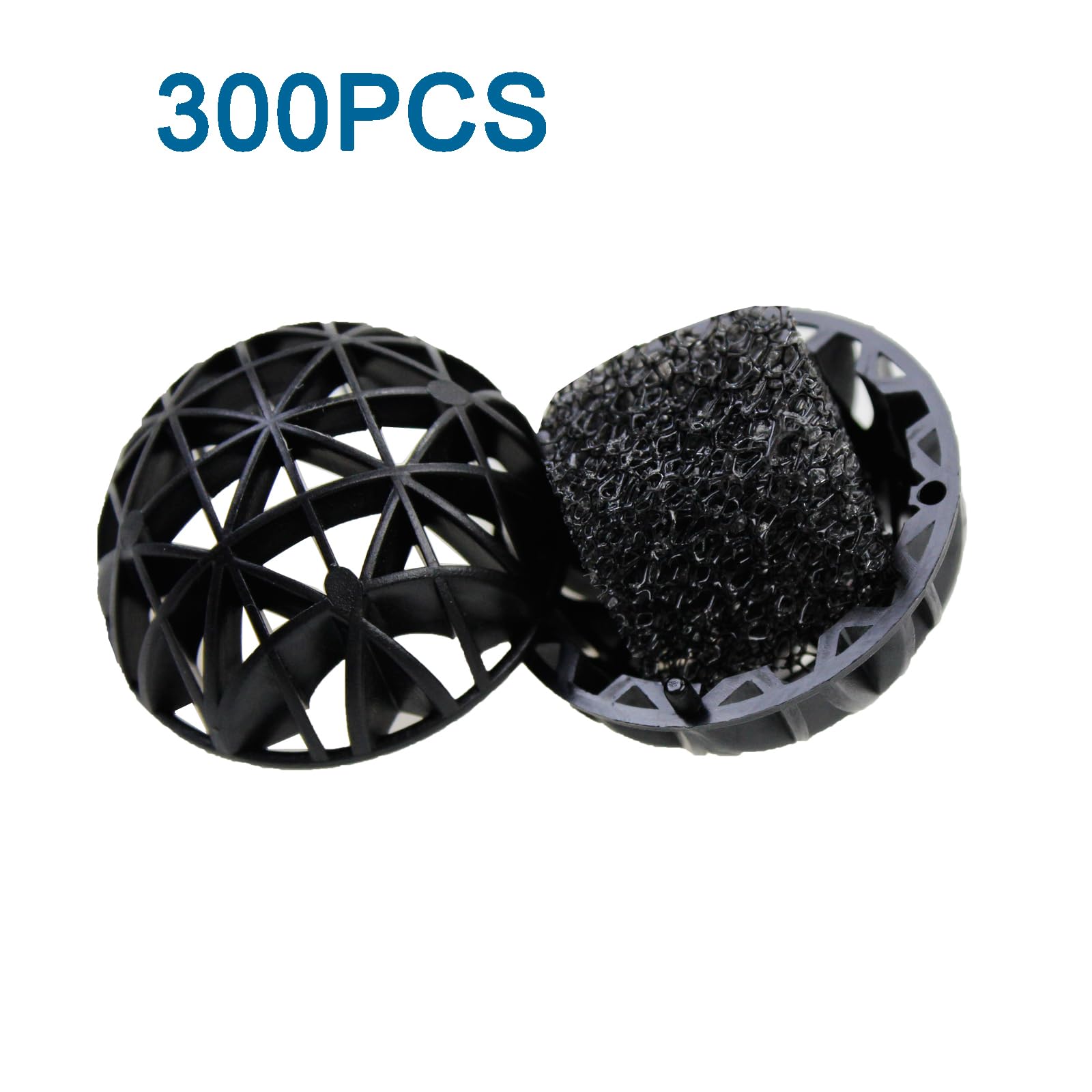 AQUANEAT 3,6 cm große Bio-Kugeln für Teichfilter, Koiteich, Aquarium, Aquarium, Filtermedien, mit kostenloser Medientasche, 300 Stück