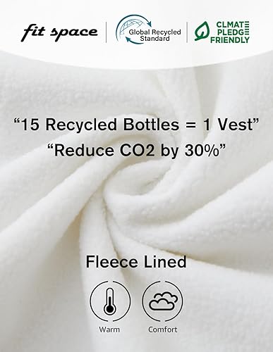 Miniatura 6 de fit space Chaleco Softshell para mujer, atlético, cálido, sin mangas, con bolsillos con cremallera, ciclismo, correr, golf