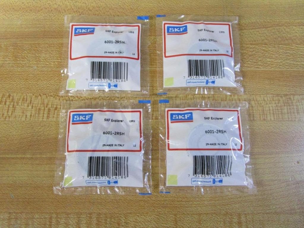 Skf 6001-2Rsh Deep Groove Ball Bearing Single Row 12X28x8mm 4Pc