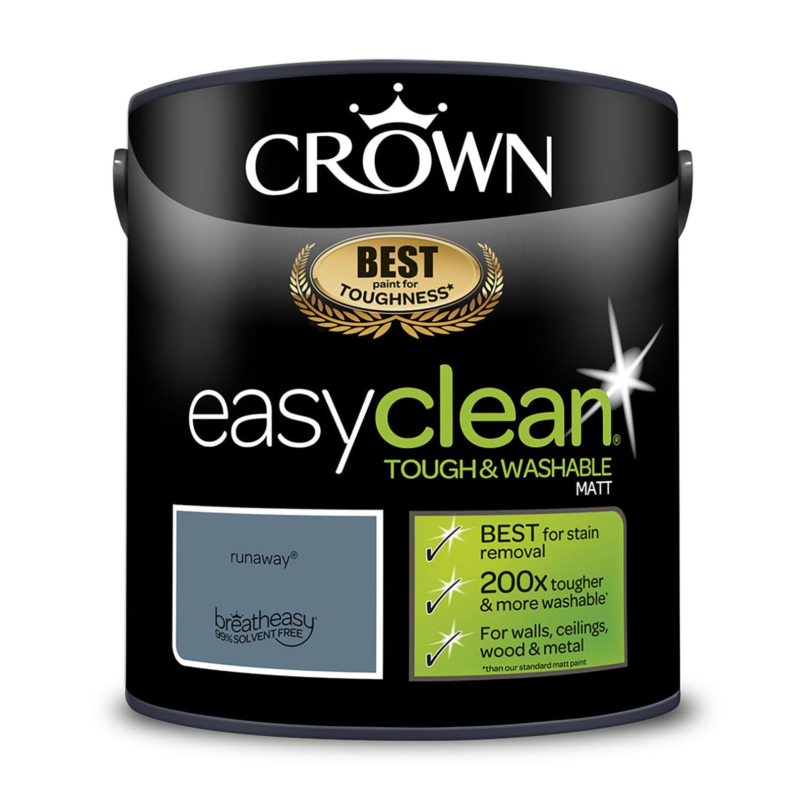 Crown Easyclean Matt Emulsion Paint 2.5L Runaway