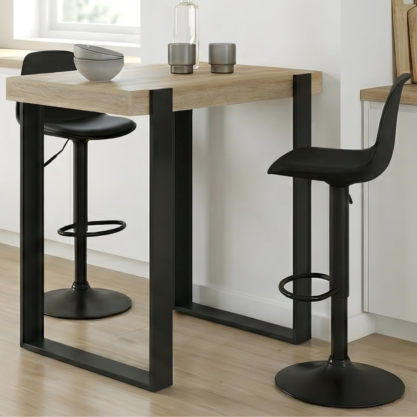 IDMarket - Ensemble Table de Bar Phoenix et 2 tabourets Karl