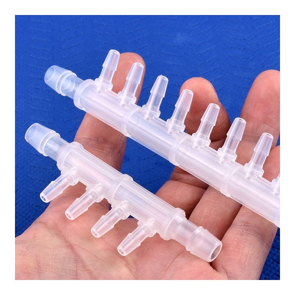 Conector de Manguera de 6 Vías Y 10 Vías, Desviador de Gas Líquido para Tanque de Acuario de Polipropileno de Grado Alimenticio, 1~50 Piezas de Junta de Pagoda para Riego de Jardín/8-4Mm Side