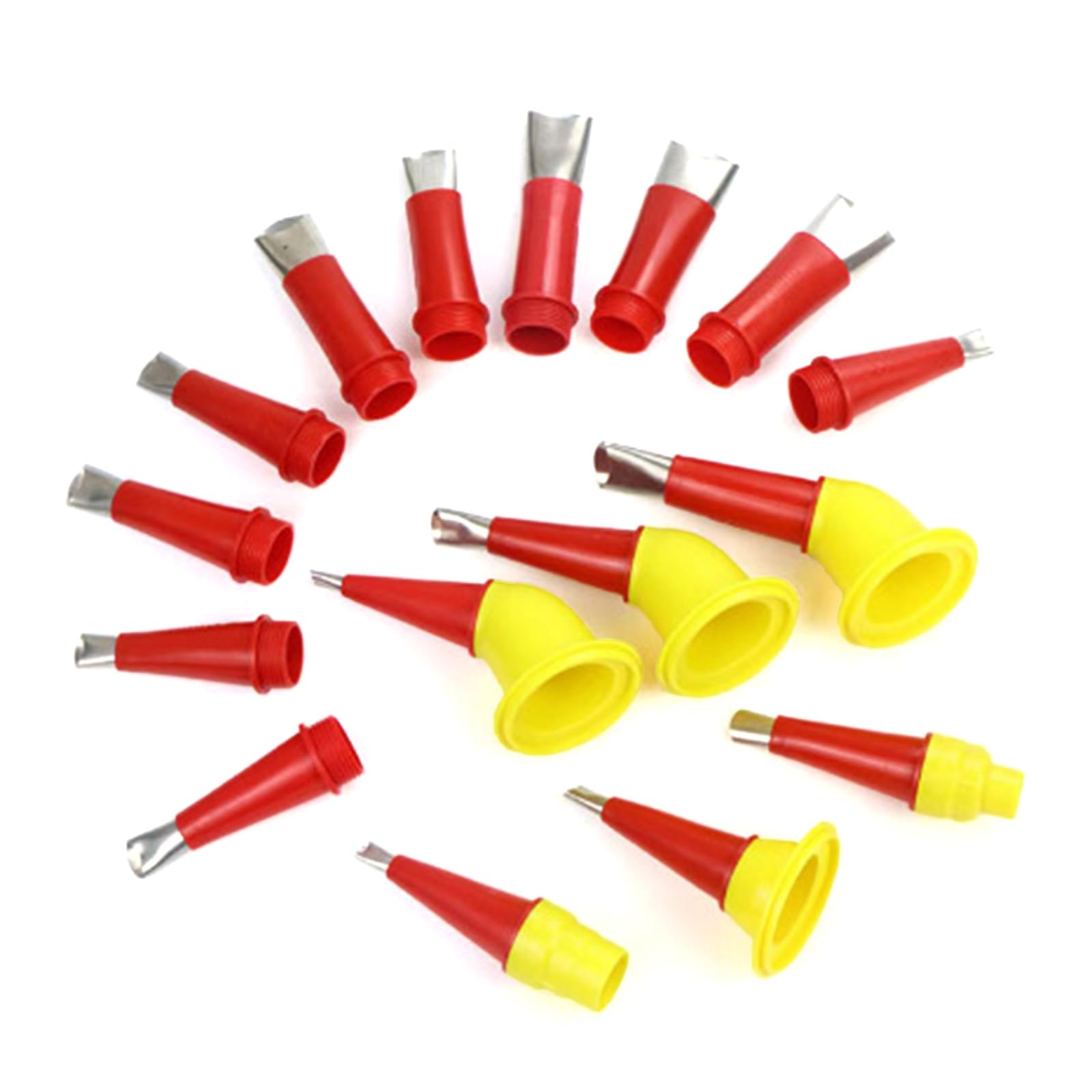 1 Stainless Steel Caulking Nozzle with 16 Tips & 6 Bases Sealant Applicator for Sink, Bathtub Sealing Caulking Nozzle Set