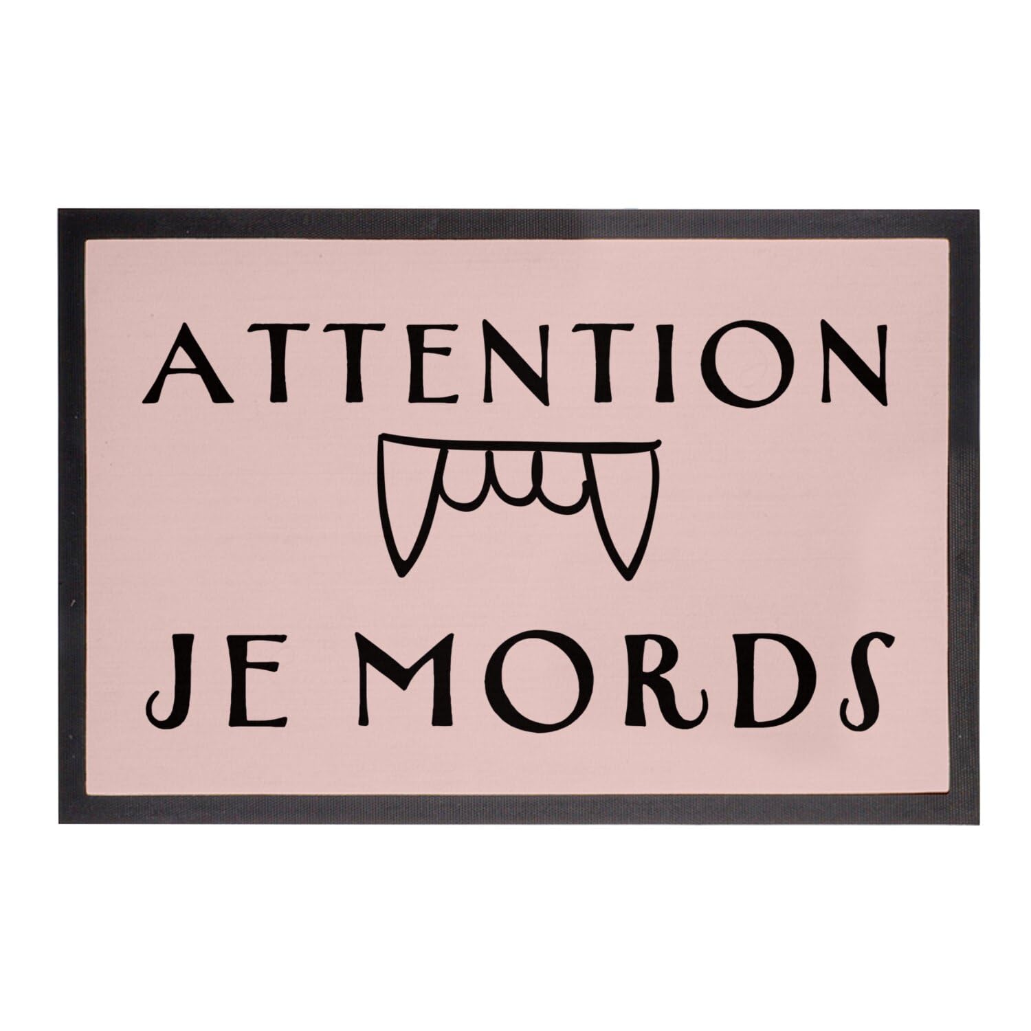 Paillasson rose Halloween antiderapant grand tapis fantome de porte 75x50 cm