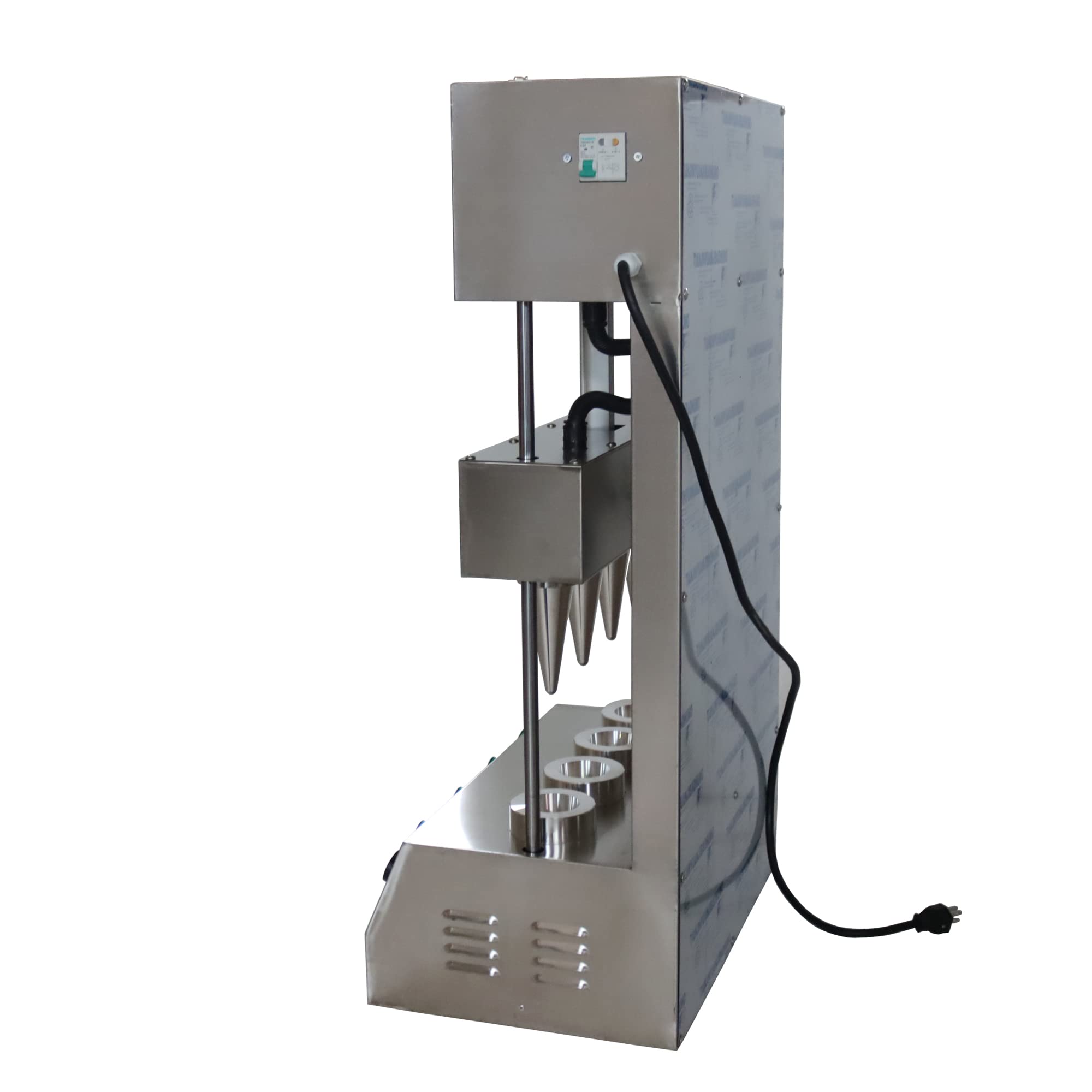LGXEnzhuo Pizza Cone Forming Machine 4 Cone Maker 2600W Stainless Steel Commercial Handheld Pizza Cone Maker