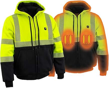 Amazon.com: High Viz Men's Textile Jacket W/Heating Elements