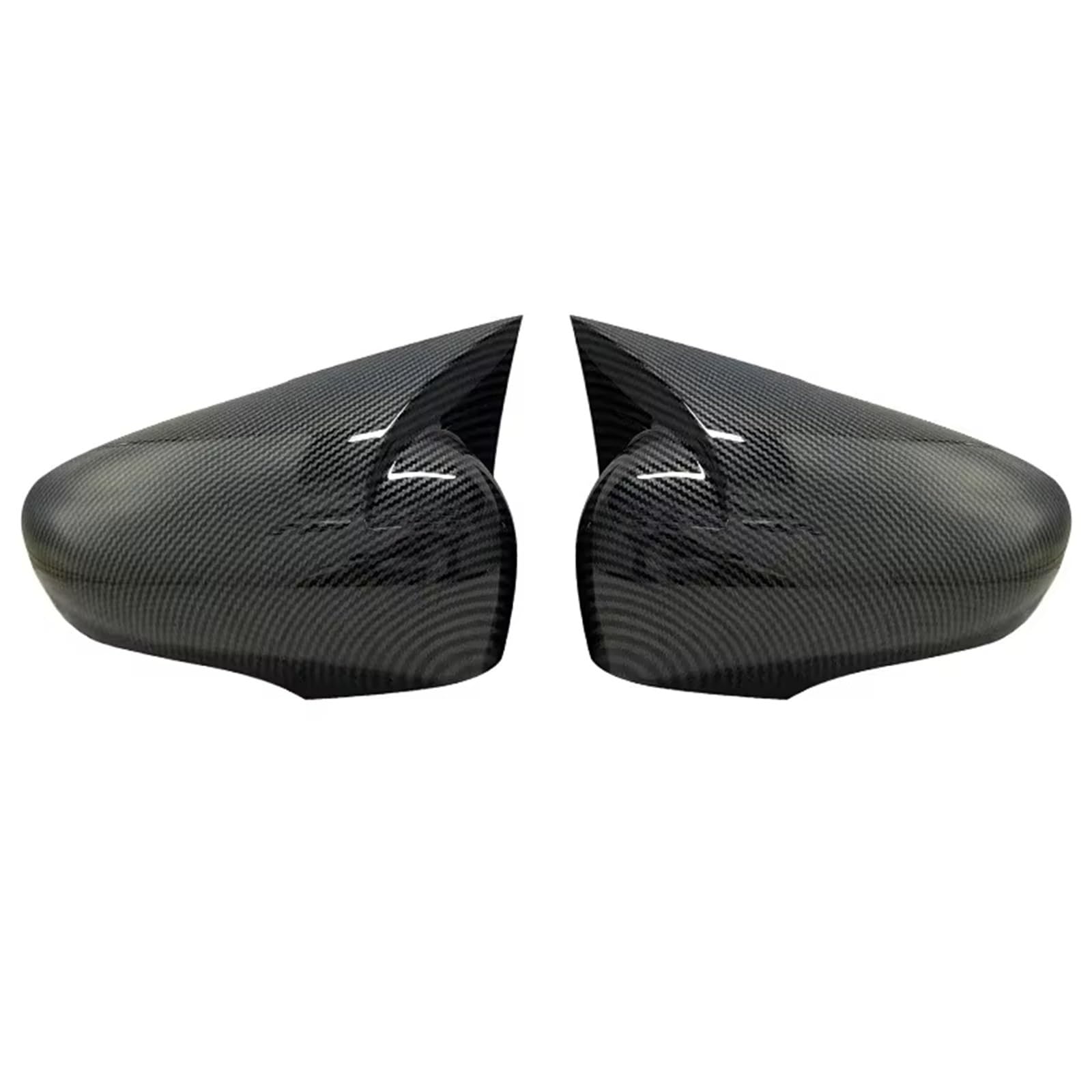Alloggiamento retrovisore Copri Specchietto Laterale Bat Per Clio 4 IV 2012-2020 Accessori Auto RS GT Nero Lucido Tuning Bat Design Calotte Specchietto(Carbon fiber pattern)