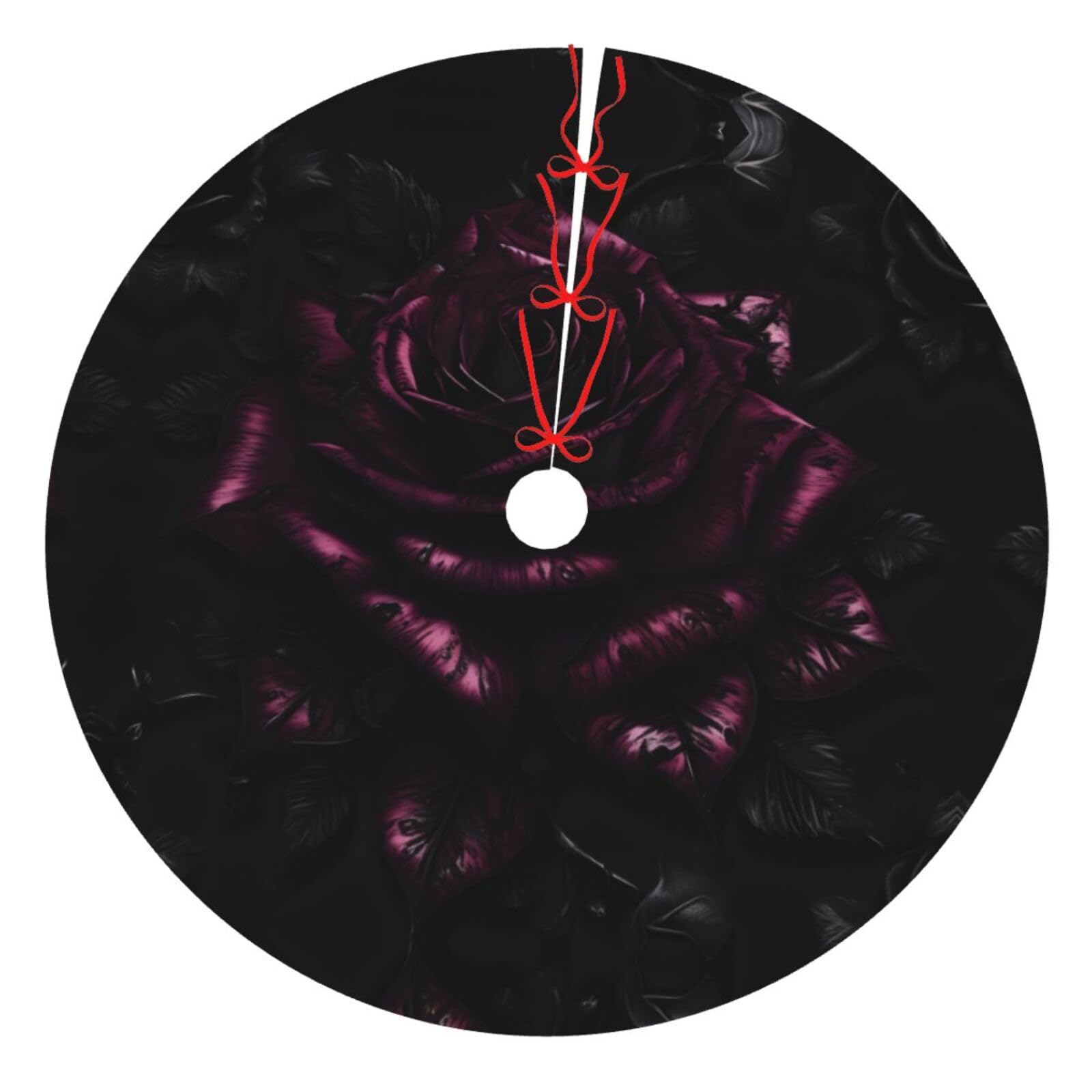 Tapis de sapin de Noël rose gothique lavable et résistant intérieur extérieur