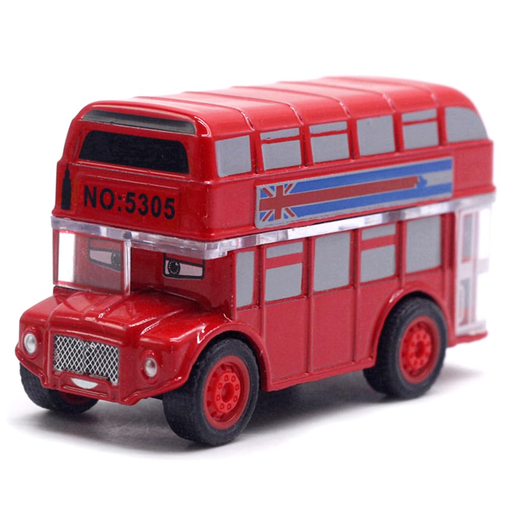 Classic Bus Double Decker Red Bus Models Toy, Alloy Diecast Pull Back Alloy Toy Vehicles,Metal Die Cast Free Wheeling Action Toy,Models City Cars Accessories ModelsToy for Kids and Collectors -H