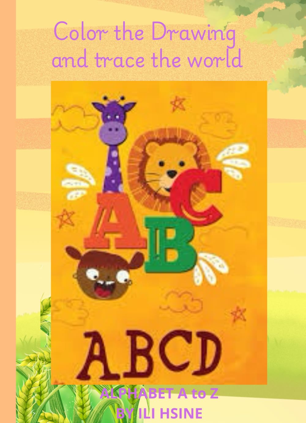 COLOR THE DRAWING AND TRACE THE WORLD