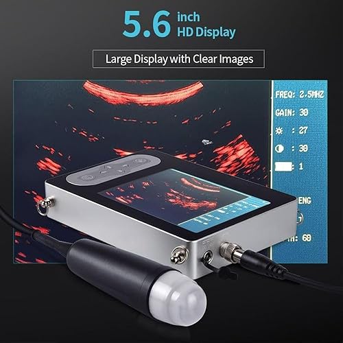 Miniatura 3 de Escáner veterinario portátil del ultrasonido para el perro gato ganado vaca cerdo caballo ultrasonido embarazo máquina de prueba color