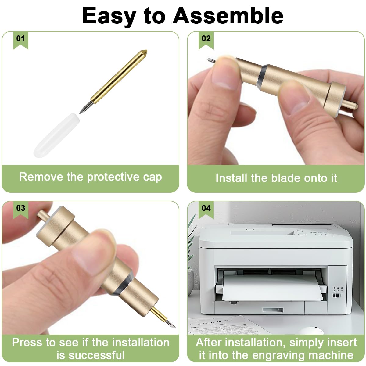 Lame Per Taglio Profondo E A Punta Fine - Compatibili Con Cricut Maker/Explore, 30° E 60°, Con Custodia - Foto 4