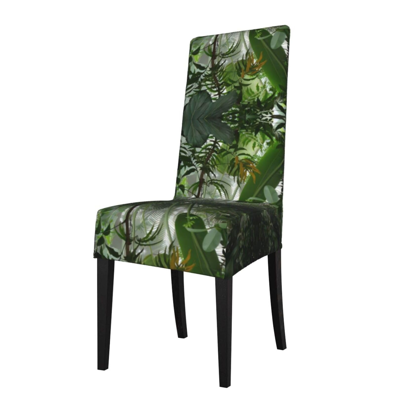 YYHHAOFA Tropical Rainforest Jungle Scene Prints Protection Cover for Dining Chair - Stretch Slipcovers, Easy Refresh for Your Dining Room & Event Decor