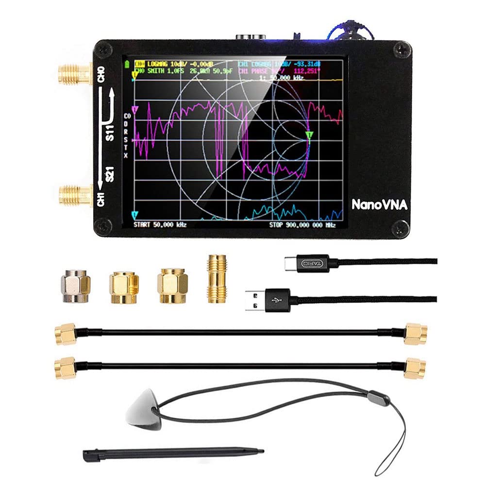 melairo Analyseur D'Antenne RéSeau Vectoriel -H AméLioré 10KHz-1.5GHz MF HF VHF UHF pour Lecteur de Carte SD Testeur NuméRique