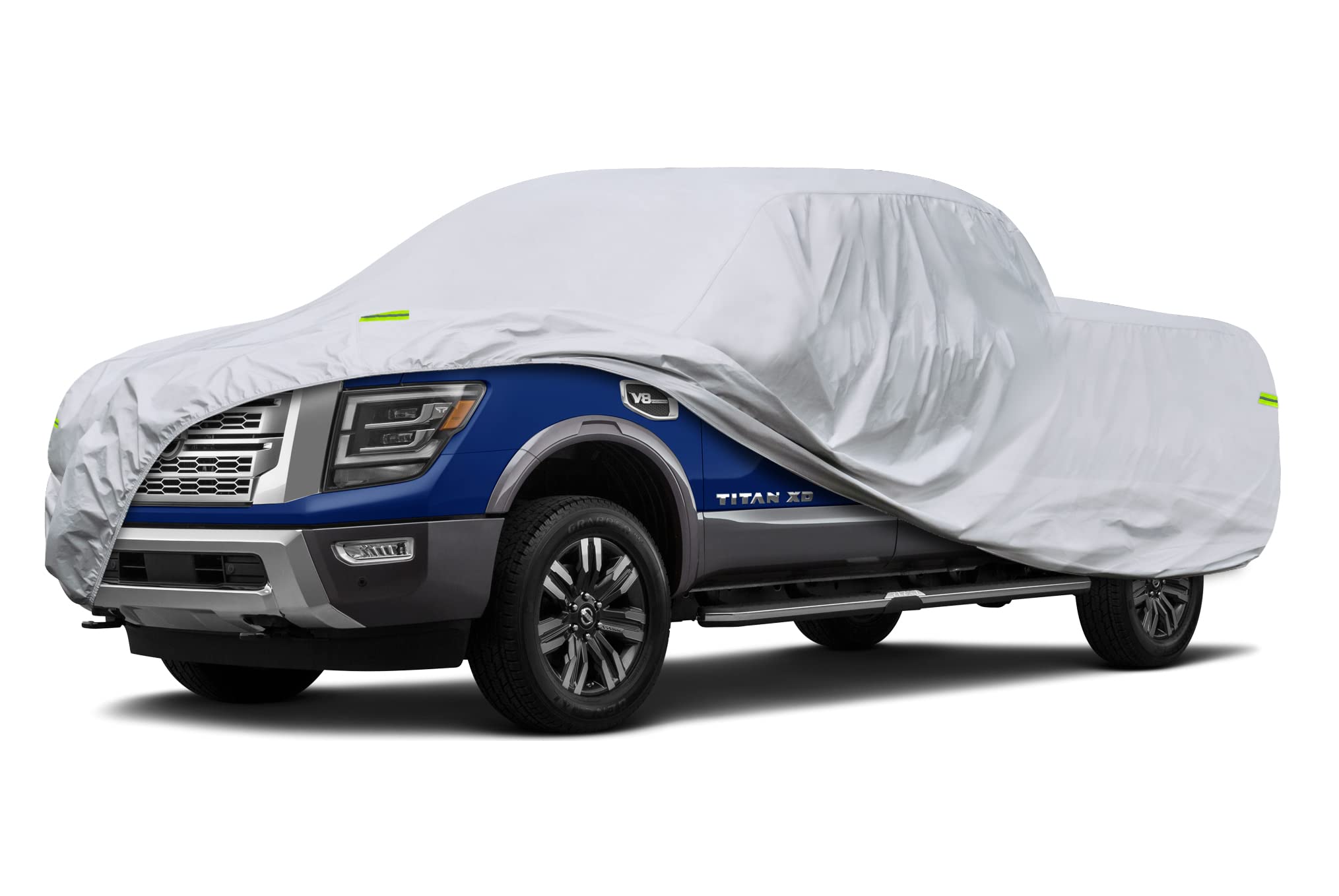 Kaugung Truck Cover Fit Nissan Titan XD Crew Cab from 2016 to 2025 (S, SV, Pro 4X), Waterproof All Weather Full Pickup Cover, Outdoor Sun Rain Dust