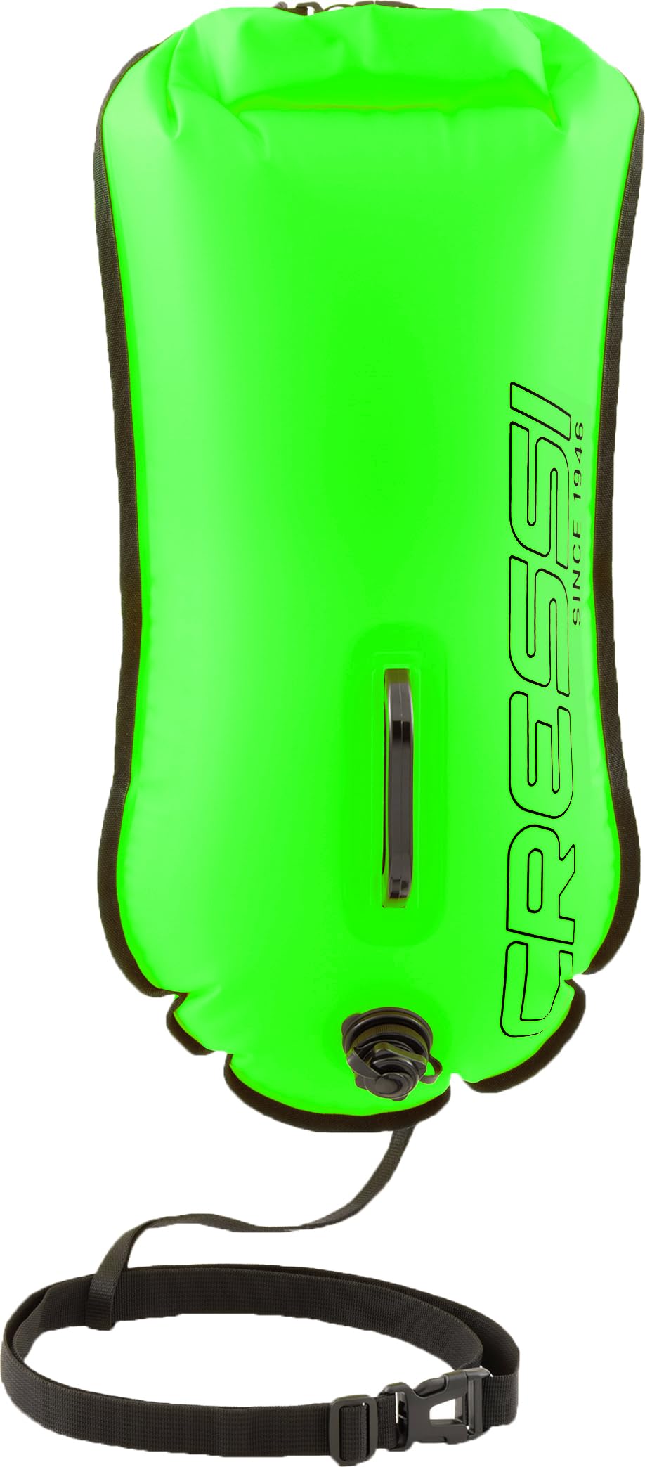 Cressi Glide Pro Swim Buoy - 28L Fluo - High-Visibility Signalling Buoy for Open Water Swimming - Buoyancy Aid for Adult Swimmers - Watertight Storage for Keys & Swimming Kit