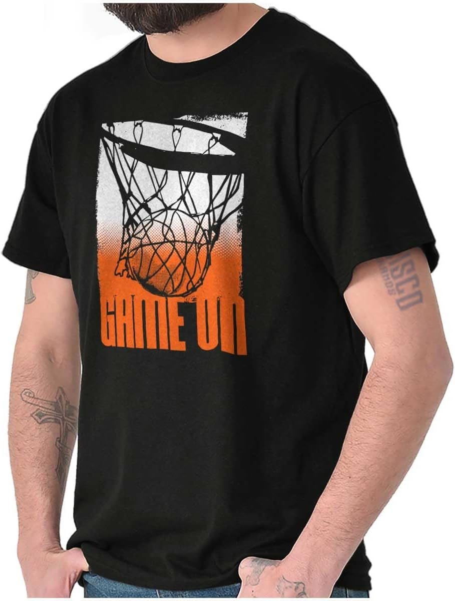 Basketball Hoop Athlete Game On Mens Graphic T Shirt Tees