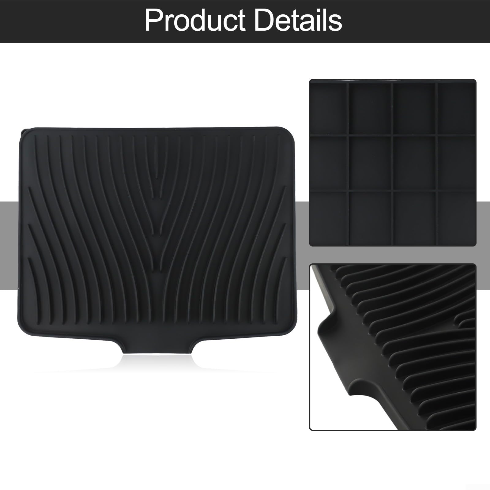 Tapis De Séchage De Cuisine, 40 X 33cm Tapis De Vidange En Silicone Egouttoir De Rangement Pour Comptoir De Cuisine Evier Table Et Refrigerateur 98489652 Tapis De Séchage De Cuisine, 40 X 33cm Tapis De Vidange En Silicone Egouttoir De Rangement Pour Comptoir De Cuisine Evier Table Et Refrigerateur 98489652