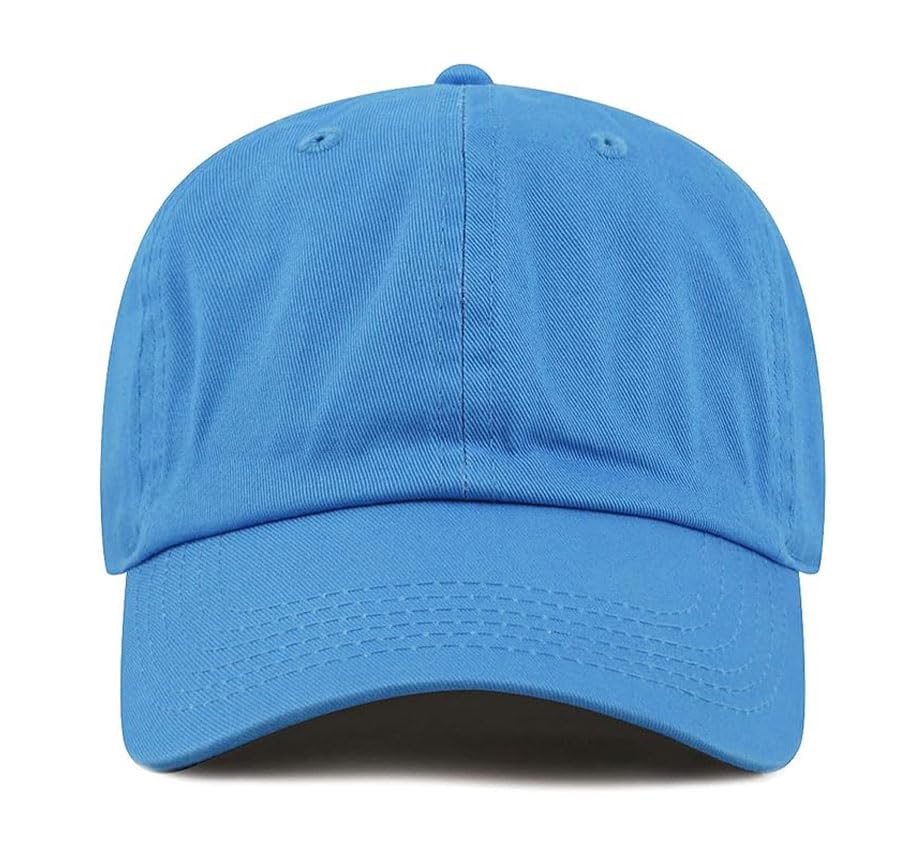 Image of Cotton Baseball Cap Dad Hat - Washed Low Profile Adjustable Hat for Men Women Casual Outdoor Running Golf