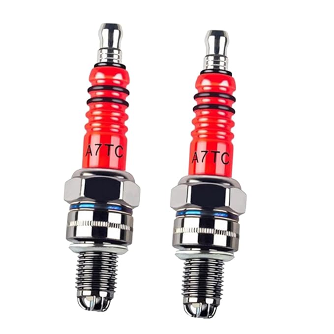 Pack of 2 Spark Plug A7TC A7TJC 3 Electrode for GY6 50cc125cc Moped