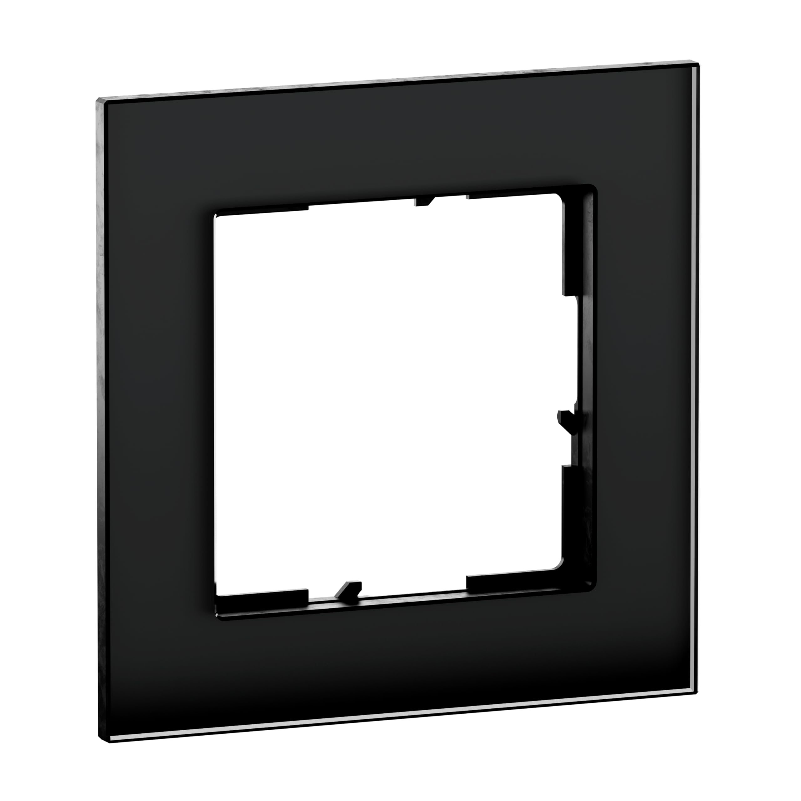 LEGRAND, SEANO Natura 1-fach Rahmen aus Echtmaterial, nachhaltige Produktion und Verpackung, Designausführung: Black Smoked Glass, 766111