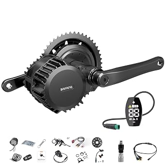 BAFANG 1000W Mid Drive Ebike Conversion Kit, BBS-HD/BBS03 CAN Upgraded 48V M615 Motor Kit with 46T Chainring&VD03 LCD Display for 68mm MTB/Road/City/Trek Bikes