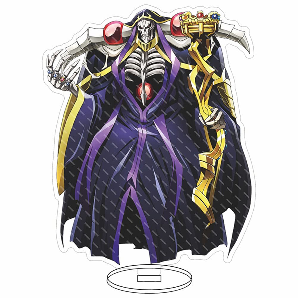 Hluongtn Type 2 Overlord Acrylic Figure Character Albedo Ainz/Ooal Gown Double-Sided Transparent Stand Model/Type 2/15Cm