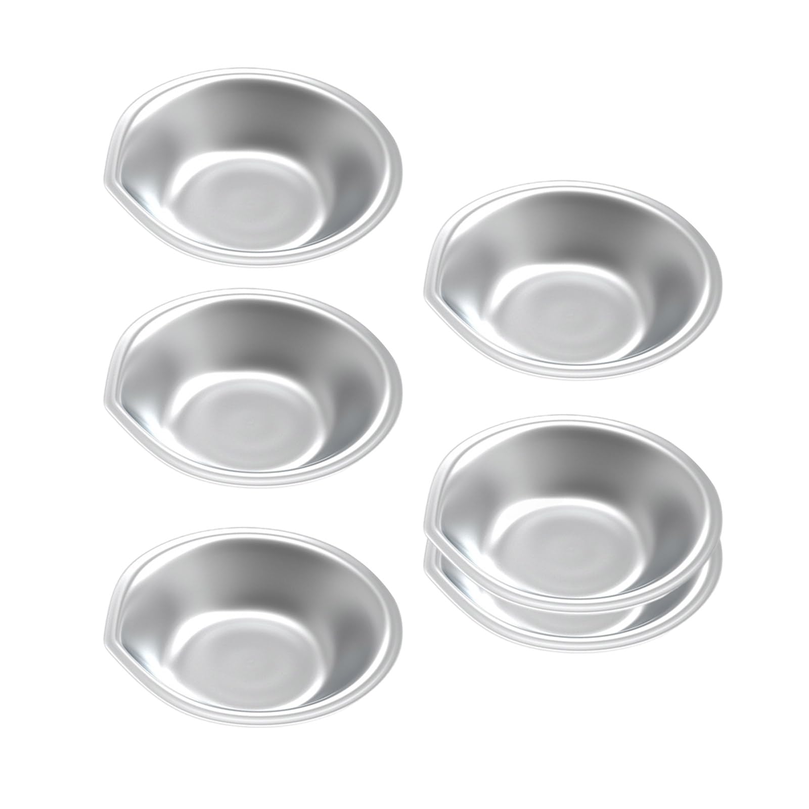 6Pcs Stainless Steel Watercolour Paint Mixing Palettes Tray for Art Lovers & Painting Enthusiasts, Artists and Hobbyists Small Round Paint Tray