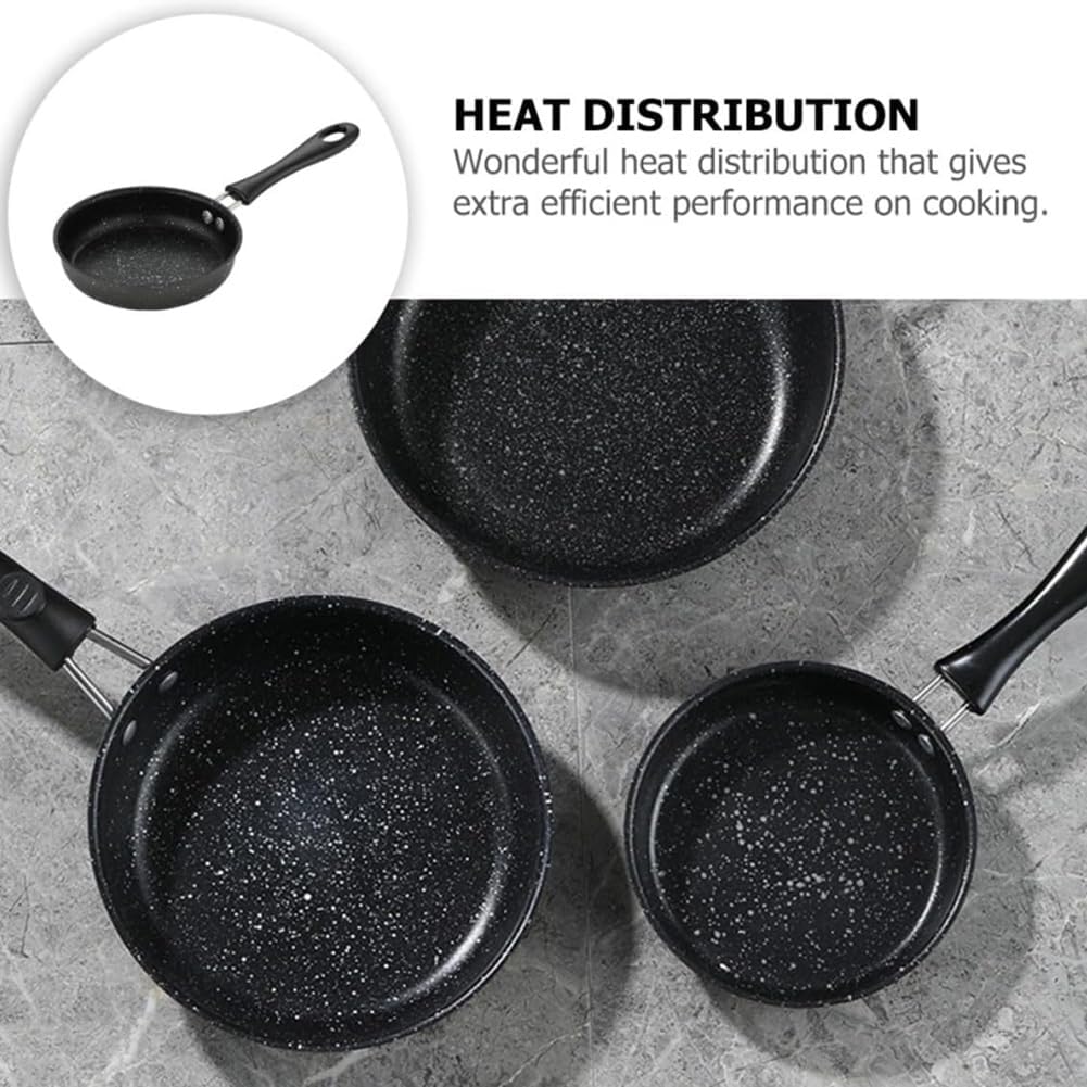 Nonstick Frying Pan 4.7 Inch Round Egg Pan One Egg Fry Pan Egg Pancake Maker Omelet Mini Dishwasher Safe Cookware Small Egg Skillet, PFOA Free, Portable Pan for Stove Gas Induction Hob, 12cm